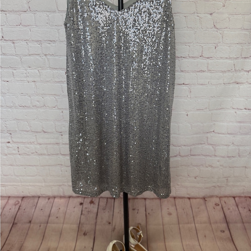 Silver Sequin Women's Dress